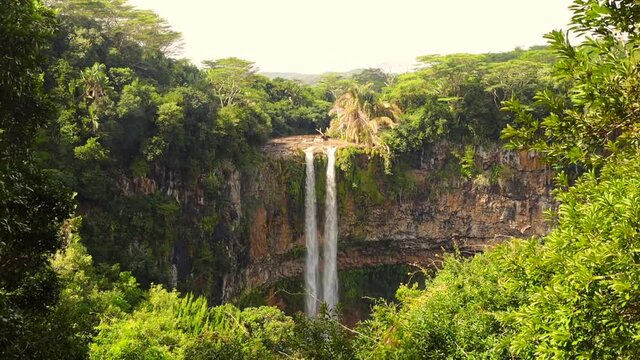 Beautiful Waterfall in Chamarel, Mauritius, Africa