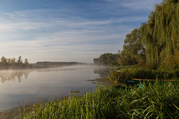 lake in the morning