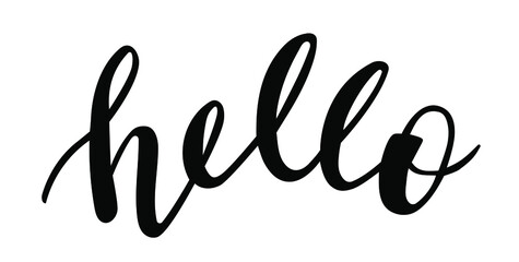 Hello word hand lettering vector greetings elements for cards, banners, posters, scrapbooking, pillow, cups and clothes design. 