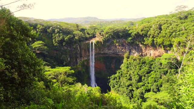 Beautiful Waterfall in Chamarel, Mauritius, Africa