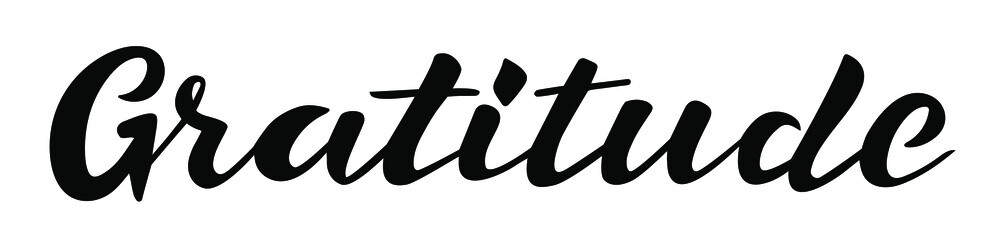 Gratitude hand lettering vector for fall, autumn and Thanksgiving day season quotes and phrases for cards, banners, posters, pillow and clothes design. 