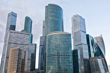 Fototapeta na wymiar High-rise buildings of the Moscow business center Moscow City