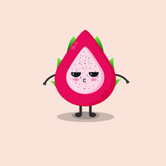 Cute Dragon fruit illustration
