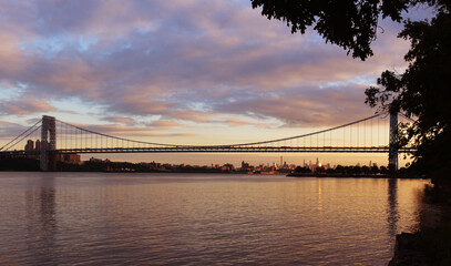 Fototapeta premium bridge at sunset