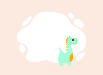 dinosaur, vector illustration of children's poster with dino