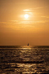 sunset in the sea