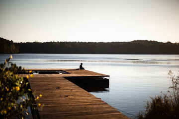 sunsets in the lake