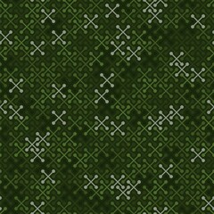 Vector geometric seamless pattern with simple cross shapes silhouettes