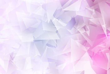 Fototapeta premium Light Pink vector triangle mosaic texture.