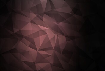 Naklejka premium Dark Pink vector polygon abstract backdrop.