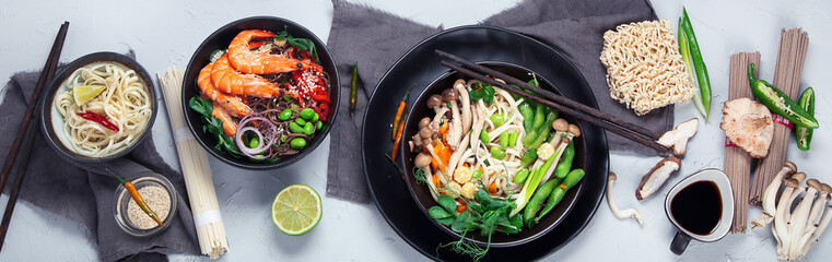 Various of Asian meals