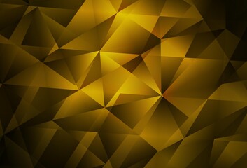 Dark Orange vector gradient triangles pattern.