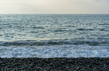 calm Black Sea at sunset