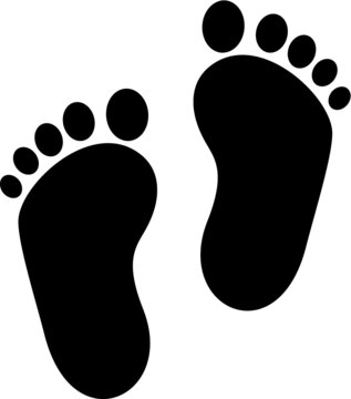 Vector illustration of the baby footprint