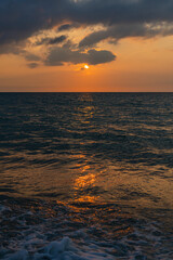 Sunset on the Black Sea in Sochi