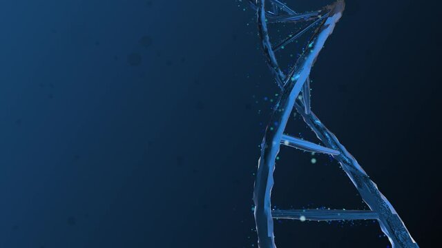 DNA Strang Molek&uuml;le mit blauen Hintergrund