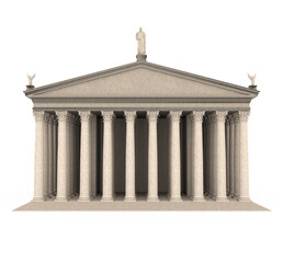 Obraz premium Greek Temple Isolated