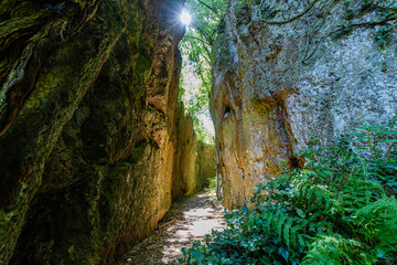 Sutri, borgo etrusco in Tuscia, Lazio, Viterbo, Italia