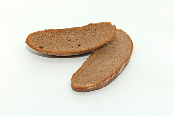 two slices of black bread