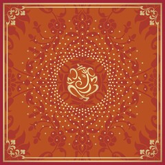 Ganesha, wedding card, royal Rajasthan, India	