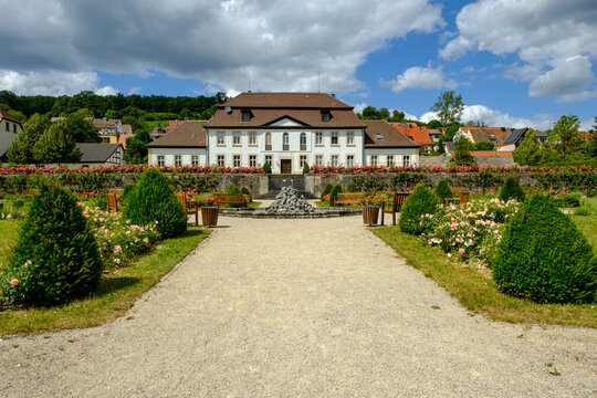 Der Orangeriegarten in den Klosterg&auml;rten der Zisterzienserabtei Kloster Ebrach,  Landkreis Bamberg, Oberfranken, Franken, Bayern, Deutschland