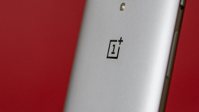 CLUJ, ROMANIA - JUL 15, 2019: OnePlus logo on one of the company phones. OnePlus illustrative editorial. OnePlus logo on the OnePlus 3T phone