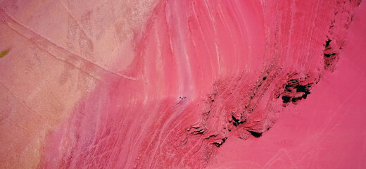 pink sandstone ground in peru