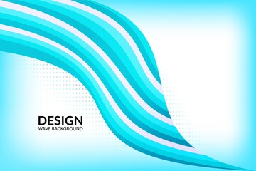 beautiful blue wave background for wallpaper, cover, brochure, banner, presentation and sales promotion