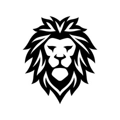 Lion head logo template. Fashionable trendy animal design element for t-shirt prints posters decoration. Vector vintage illustration.