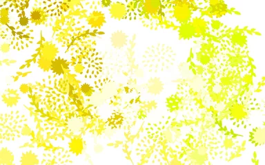 Poster Im Rahmen Light Green, Yellow vector abstract backdrop with flowers, roses. © smaria2015