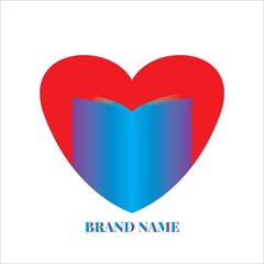 elegant, colorful love book logo