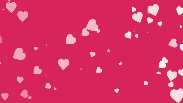 Heart Love Particles Random, Background in Pink