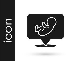 Black Baby icon isolated on white background. Vector.