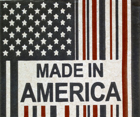 MADE IN AMERICA stamp from shipping box.