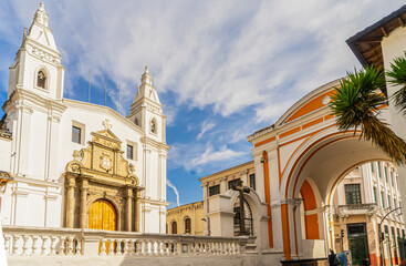Fototapeta na wymiar Ecuador, Quito. Church of El Carmen Alto, in the Old Town, 