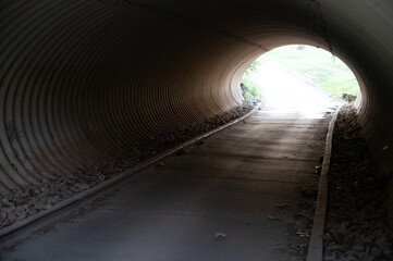Pedestrian golf tunnel and path walkway underground