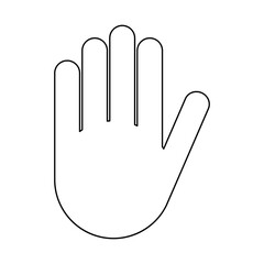 Obraz premium Stop icon with alert hand, warning covid symbol, no - danger isolated on white background vector illustration