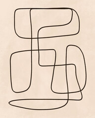 abstract organic shapes line art illustration - 392485246