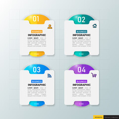 Infographics design template, 3D Business concept with 5 steps or options, can be used for workflow layout, diagram, annual report, web design.Creative banner, label vector.