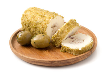 Käsezubereitung mit Oliven