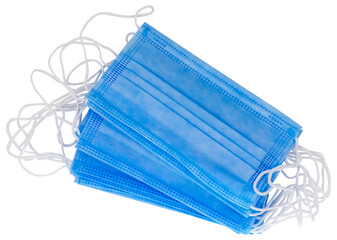 medical face mask against viruses and bacteria on a white