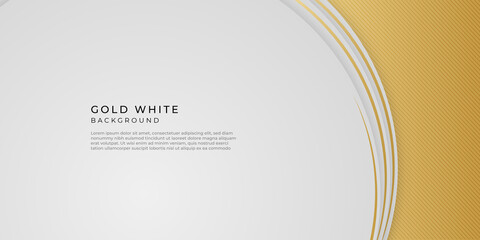 Fototapeta premium Gold white abstract islamic presentation background 