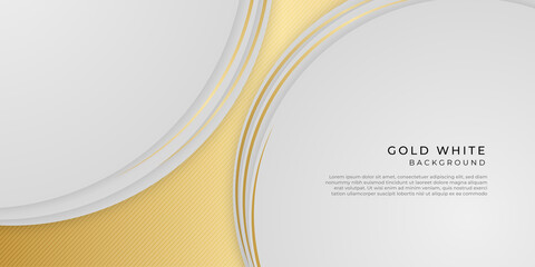 Gold white abstract islamic presentation background 