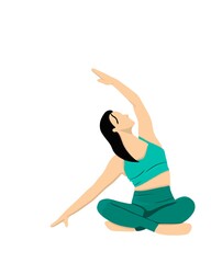 illustration, exercise time for yoga