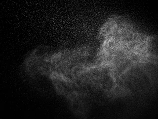 Foto auf Leinwand spray water drop droplet steam fog air mist liquid sprayer fluid background black aerosol pump sprinkle fresh © Lumos sp