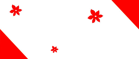 Obraz na płótnie Canvas Red Stars Flower Design Buetiful Red Color White Background