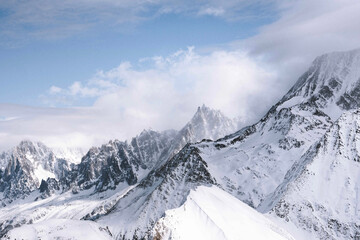 snow covered mountains