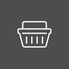 Basket flat vector icon. Buy flat vector icon. Market flat vector icon