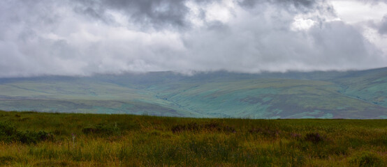 Cloudy Irish Countryside Mountains