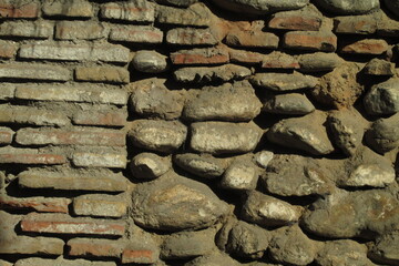 muro, pared,con textura, arquitectura, ladrillo, áspero, construcción, albañilería, recursos